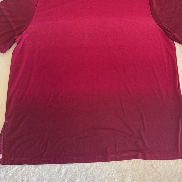 Vintage 90s Liz Baker Lycra Top Dark Rose Fuchsia Hombre Women's Top Size XL - Picture 7 of 12